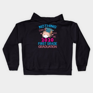 Girl Senior With Face Mask Nothing Can Stop Me 2020 First Grade Graduation Happy Class Of School Kids Hoodie